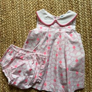 Jacadi Daisy Baby Dress with Bloomers NWT